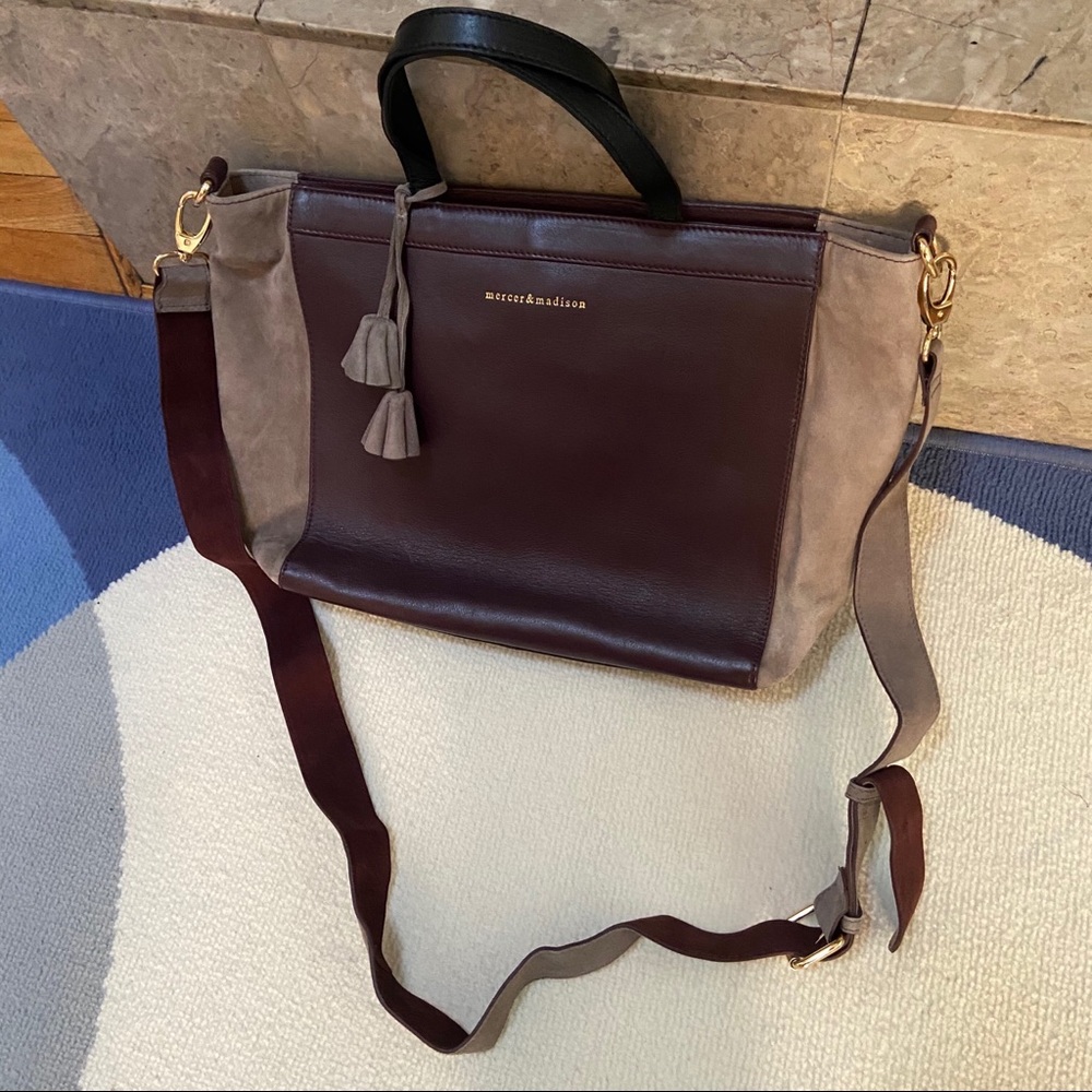 NWOT Mercer & Madison leather suede shoulder bag